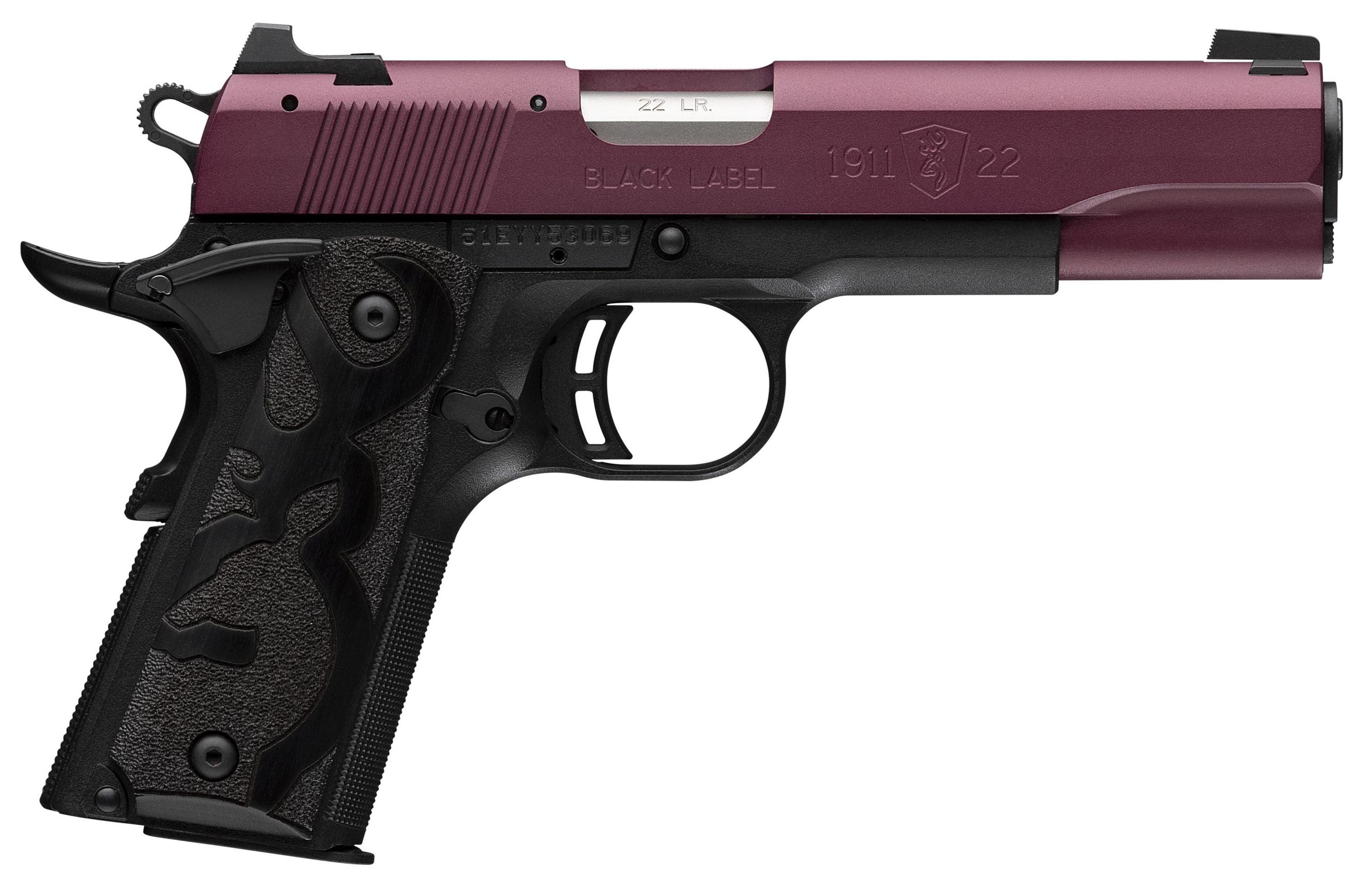 BRO 1911-22 BLACK LABEL FS BLK CHERRY 22LR 3-DOT - Sale